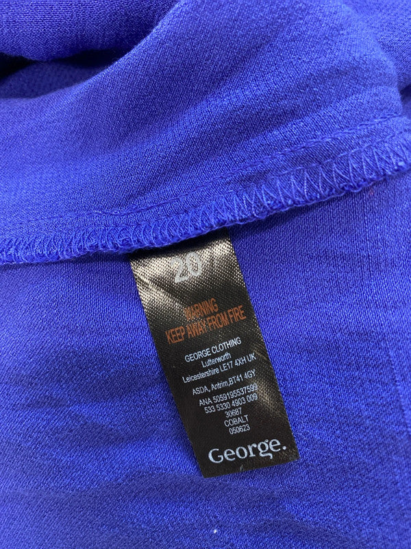 Lovely George cobalt blue wrap dress midi dress UK 20 NC001