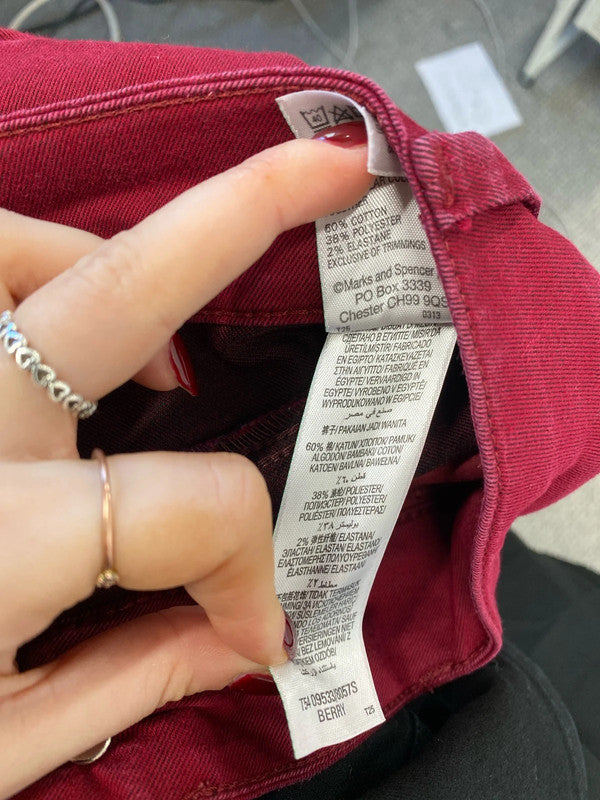 Gorgeous duo of Jeggings M&Co black burgundy UK 10 SW001