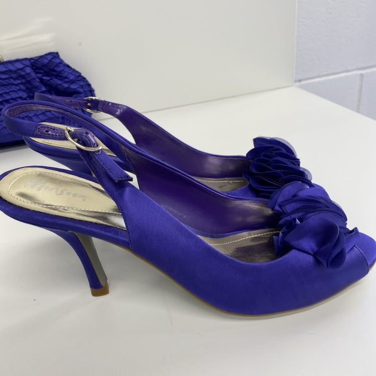 Monsoon Purple  Shoes/Heels & Clutch Bag. Special Occasions/Weddings UK5 LW005