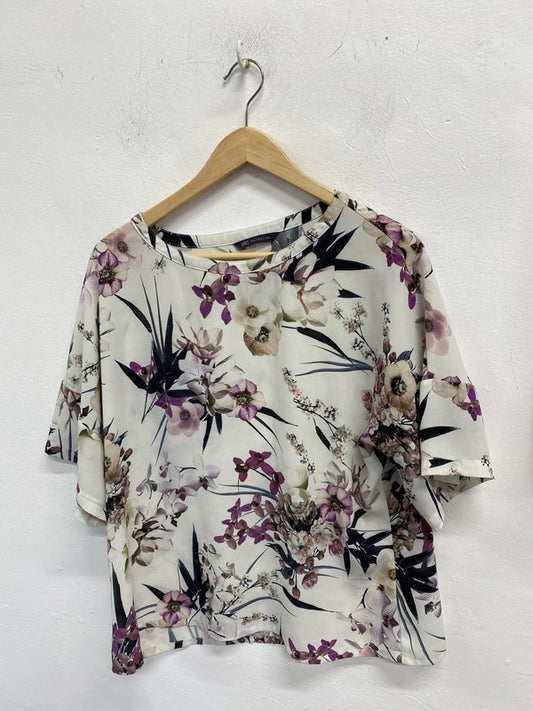 Stunning M&S floral top slinky holidays or cruise Uk12 KS003
