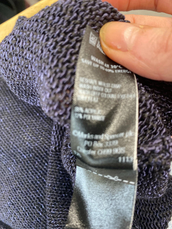 Fabulous Per Una crochet Bolero Navy purple Uk8 MM005