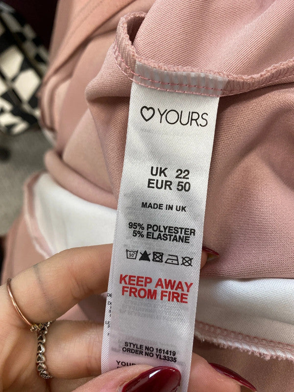 Gorgeous love yours pink skater skirt midi UK 22 RG021