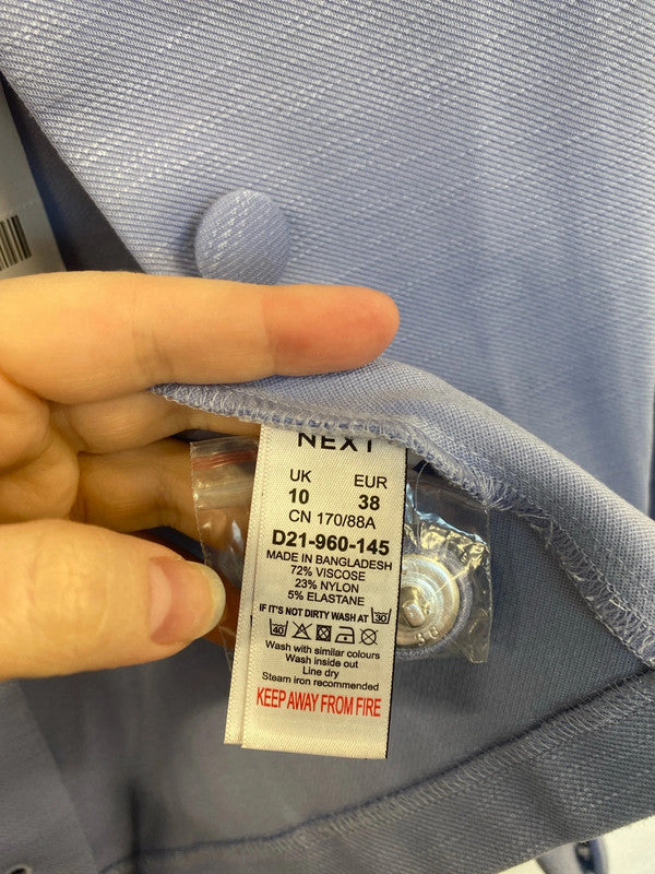 Next Gorgeous Cornflower Blue Crop Blazer UK 10 AO001