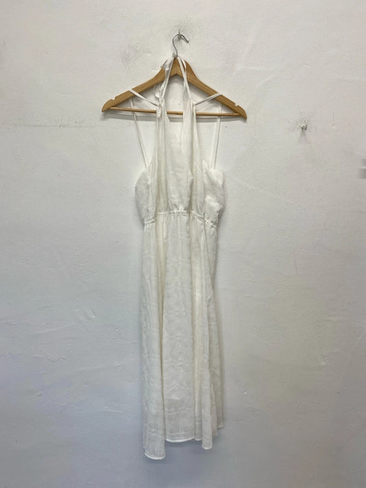 Coast Elegant White Strappy Midi Dress UK 14 KN003
