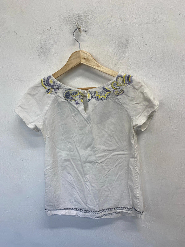 Stunning Great Plains embroidered lightweight top UK S AG006