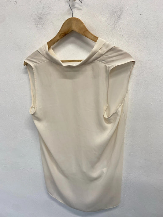 Lovely next cream semi sheer cami top UK 14 AO001