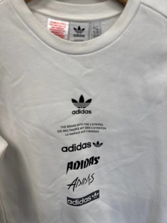 Classic Adidas 3-stripe sweatshirt white youth 13-14y NC001
