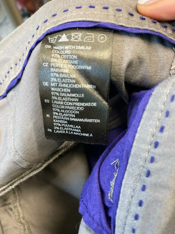 Fabulous Dark grey chinos Uk14 slim fit cotton KM003