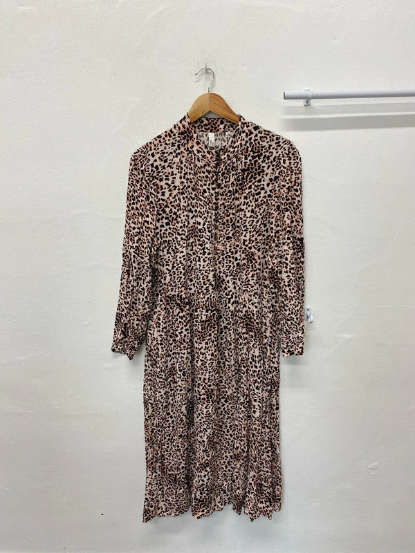 Fabulous And Or John Lewis pink leopard print Uk16 KN003