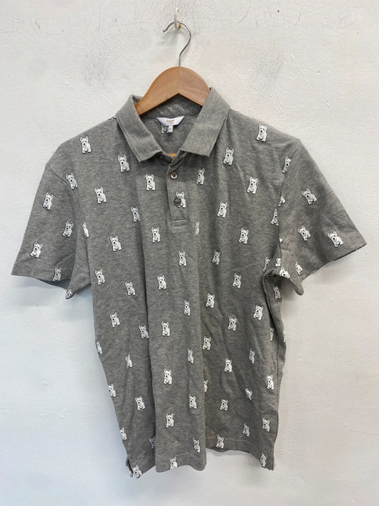 Lovely cotton traders dog polo shirt nwt UK M LW005