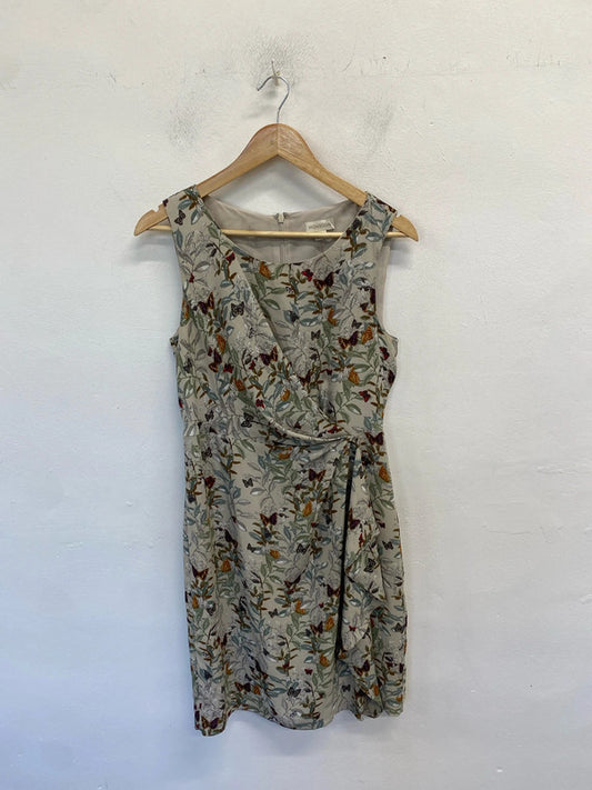 Gorgeous monsoon botanical butterfly midi dress UK 10 AE001