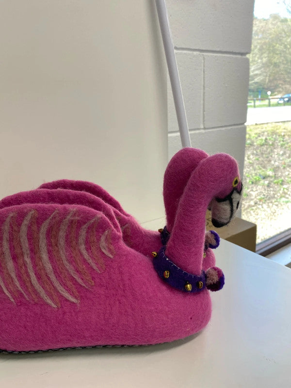 Fabulous Sew Heart Felt Scotland flamingos Slippers Uk5 MD002