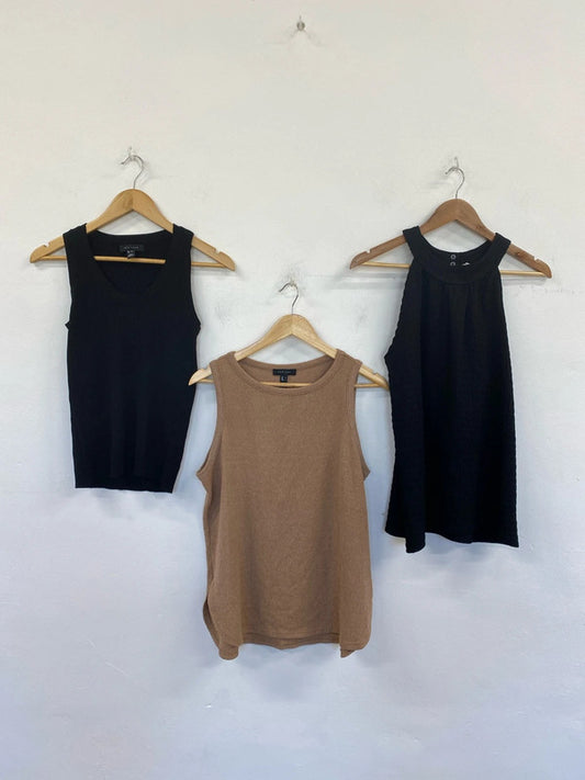 New Look & TU Stylish Vest Tops Trio UK 12-14 #8 LN001