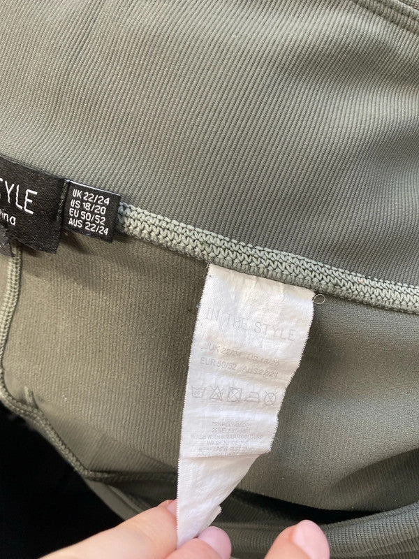 Lovely in the style khaki tall legging ribbed UK 22/24 RM002