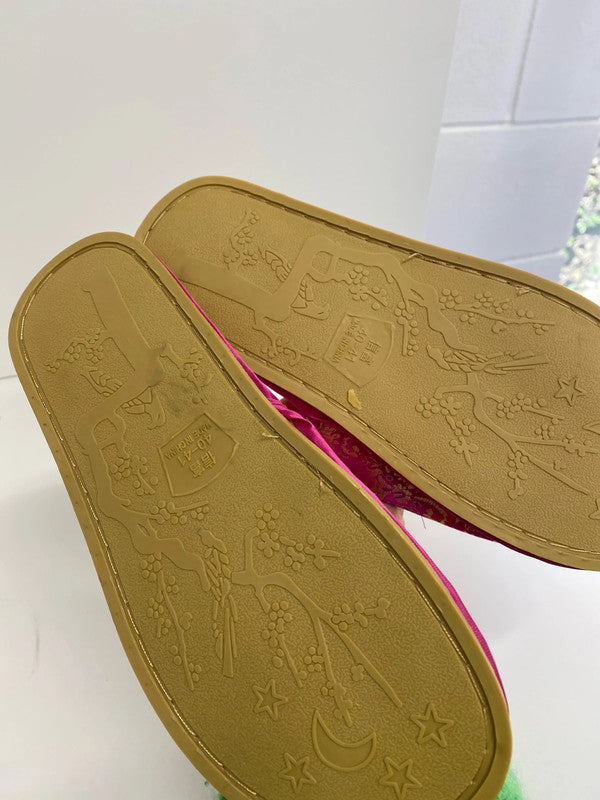 Stunning hot pink oriental sliders from China uk7-8 LW005