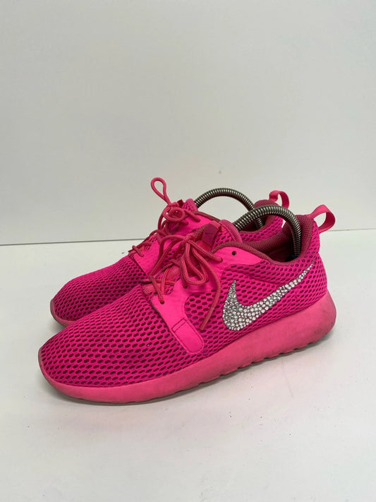 Fabulous Barbie Pink Nike Rosherun Swarovski Luxe trainers Uk5 MS002