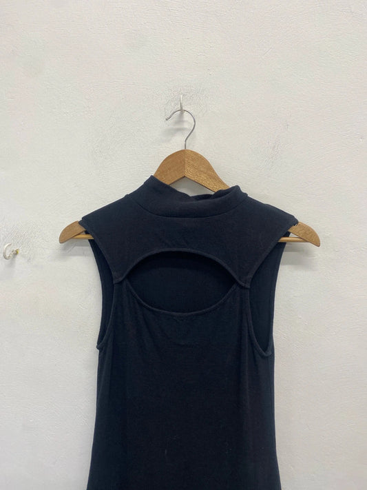 Stunning allsaints Kiki sleeveless black dress midi UK 14 SS003