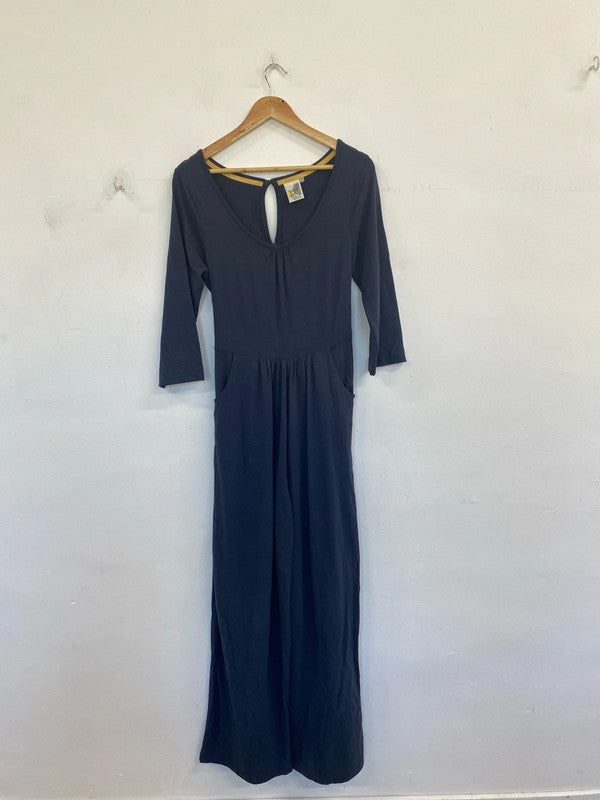Weird Fish Stylish Khya Slate Blue Jersey Jumpsuit UK 14 EL001