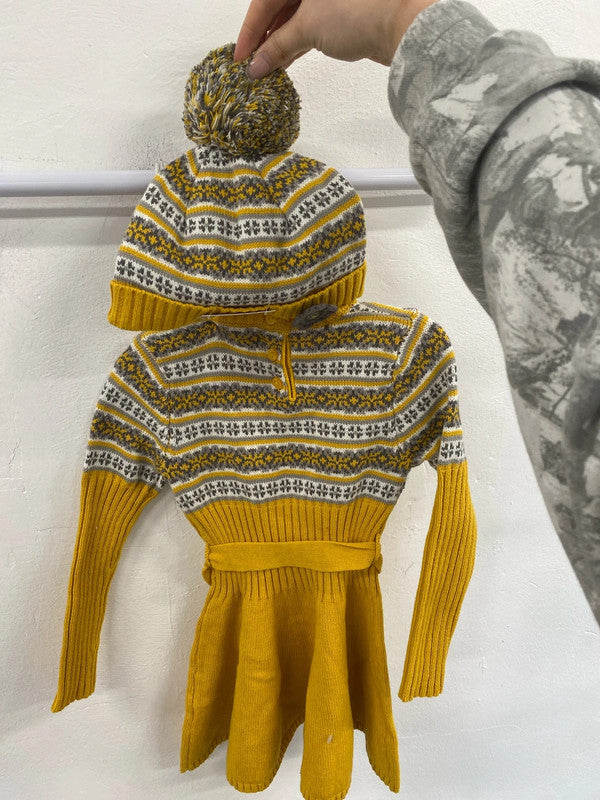 Beautiful girls Nula Bug 2 piece dress + hat age 2-3years KM004