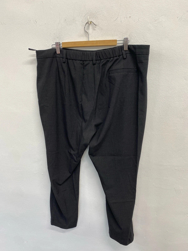 Lovely M&S grey straight office trousers UK 20 reg KN002