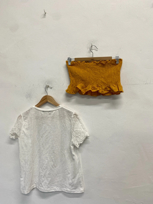 Lovely duo of summer tops women bandeau Shien UK L #2 MS002