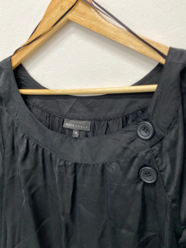 Fabulous Next Tunic dress slinky Uk 16 black classic KM003