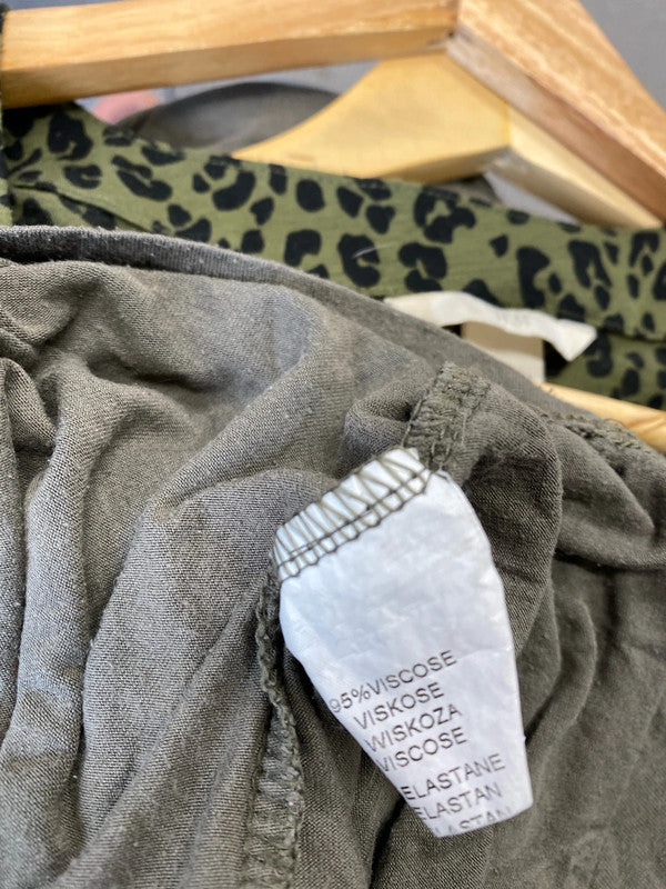 Fab duo of Khaki loose tunic tops dress Uk10 H&M #37 LD003