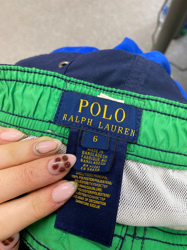 Fabulous boys blue yellow Ralph Lauren swim shorts UK age 6 JB001