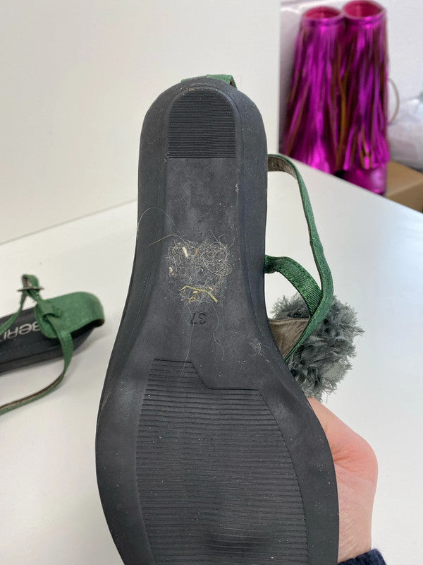 Fabulous Liberitae Rich Green small wedge sandal Uk4 MM005