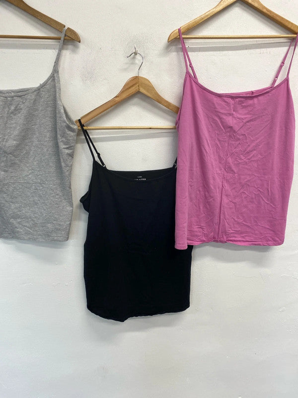Lovely trio of fitted camis nutmeg George UK 18 #6 YM002
