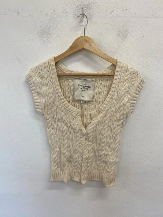Fabulous  Abercrombie&Fitch waistcoat Knit cardigan sleeveless cottage core UkM GW001