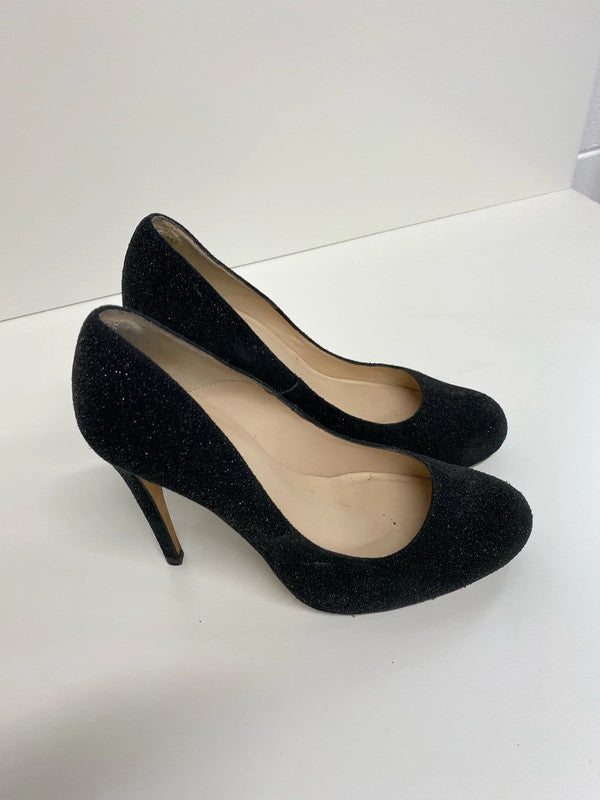 Fabulous LK Bennett London sparkly black leather glitter UK6 KM004