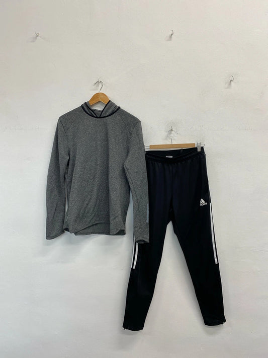 Fab Adidas Gym training Joggers & Hoodie Ladies Uk10/12 #4 SG090