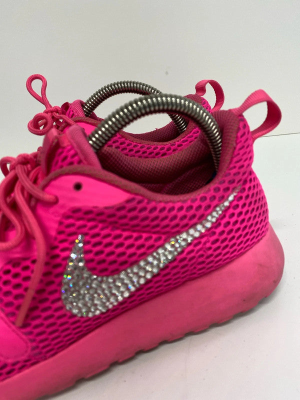 Fabulous Barbie Pink Nike Rosherun Swarovski Luxe trainers Uk5 MS002