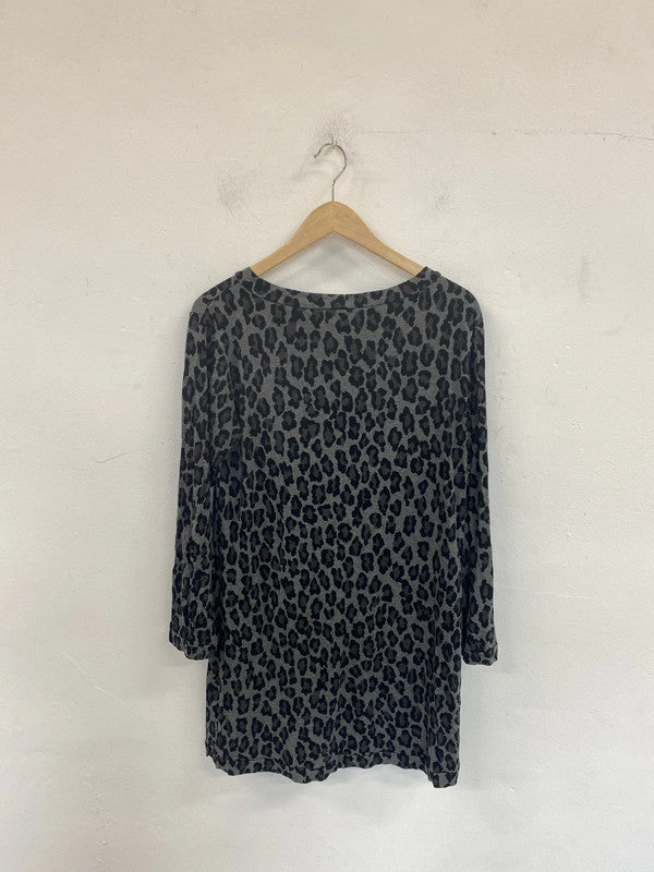 Masai Fabulous Leopard Print Tunic Size M LW005