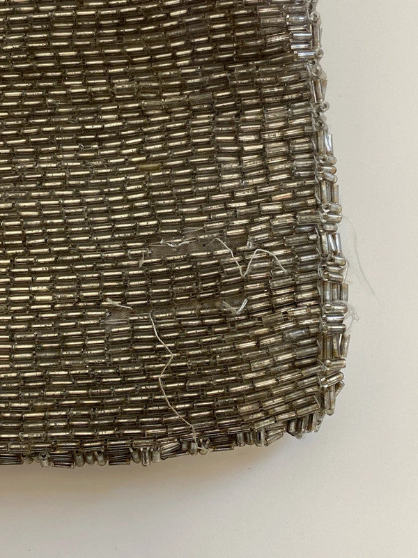 Accessorize Fabulous Silver Beaded Clutch NC001