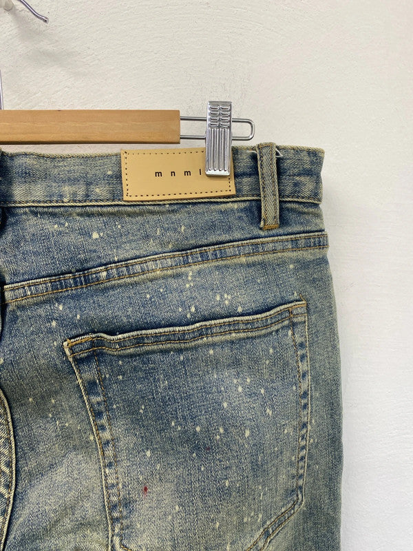 Bold MNML distressed skinny jeans 33” bleach wash LL003