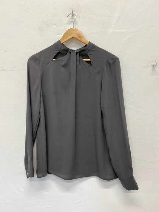 Fabulous Grey Roman classic top Uk12 high neck SG090