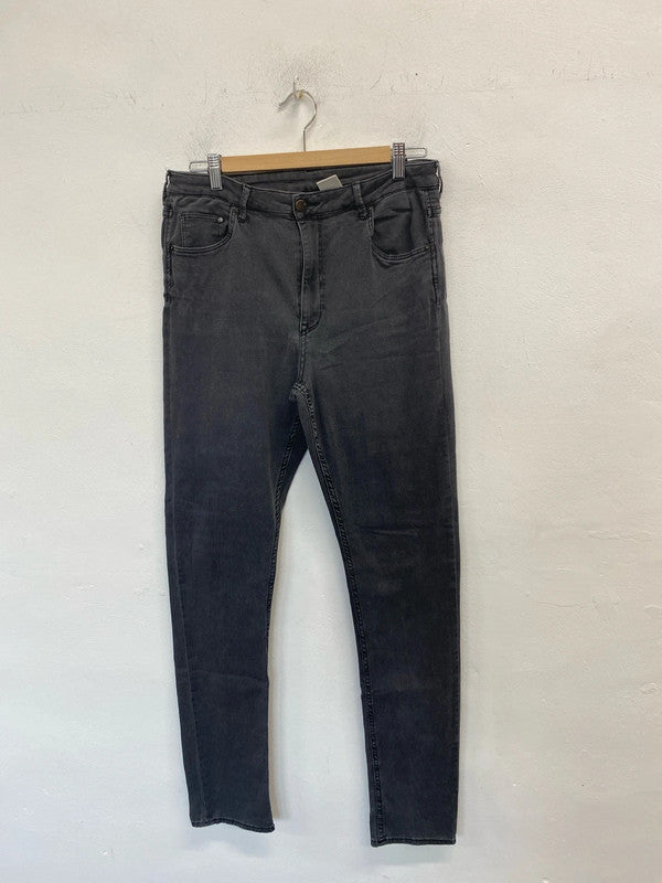 Lovely H&M grey skinny jeans high waist W 33/34 KM003