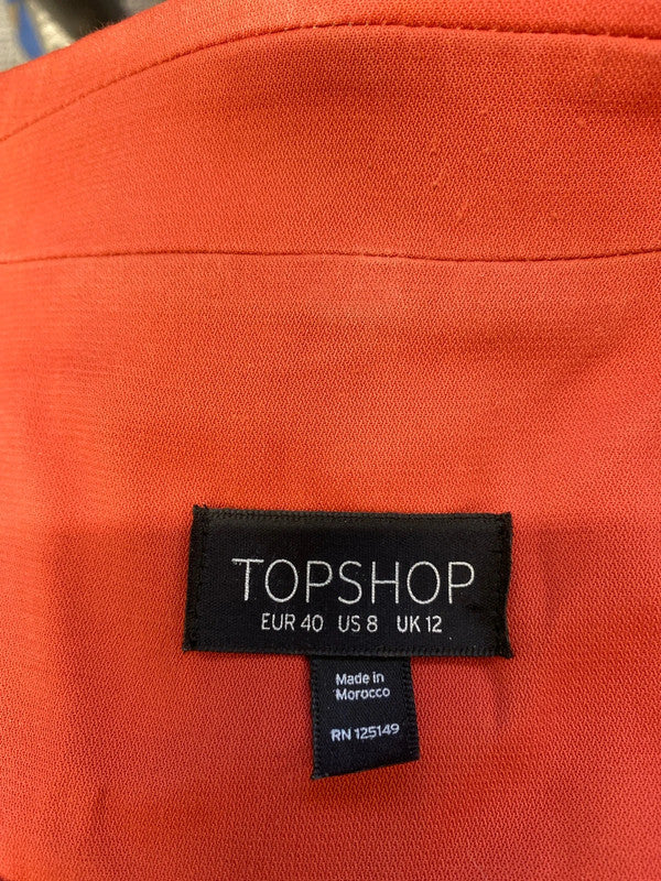 Lovely burnt orange Topshop blazer UK 12 AO001
