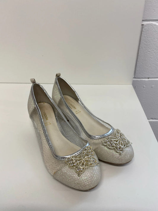 Fabulous Monsoon butterfly embellished party shoes Uk3 JS004