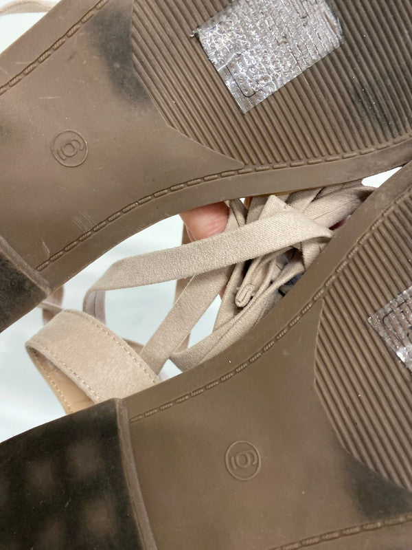 Fabulous ASOS nude gladiator flat sandals boho sparkles UK6 JB001