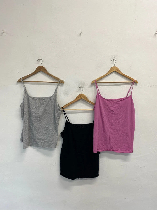 Lovely trio of fitted camis nutmeg George UK 18 #6 YM002