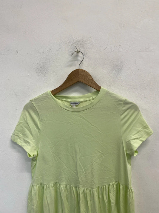 Lovely clockhouse lime Green Mini cute dress UK M LL003