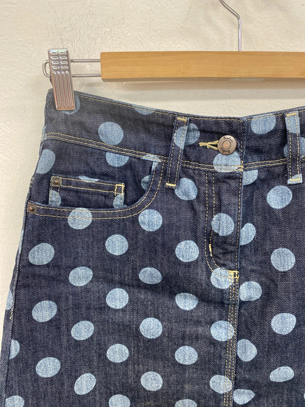 Boden Preppy Denim Polkadot Mini Skirt UK 8 MM005