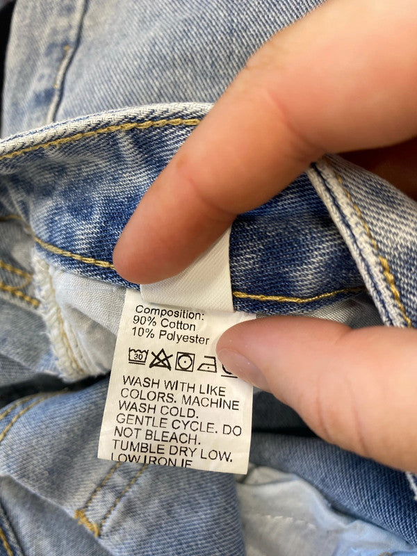 Fun and flirty Romwe wide leg ripped jeans uk 8 KD001