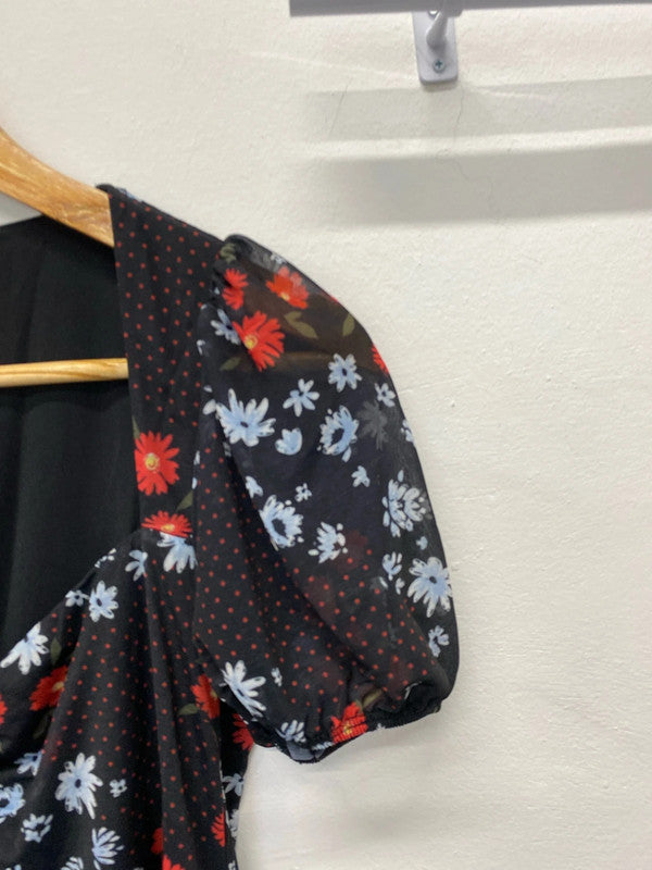 Fabulous river Island Rebooted Rebel maxi dress floral Uk10 New LL003