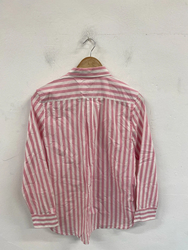 Crew Clothing Company Stylish Pink Stripe Girlfriend Fit Shirt UK 10 MM005
