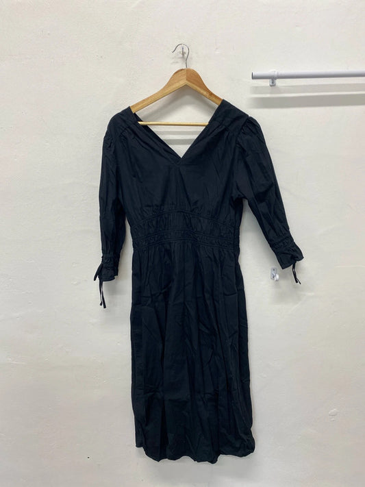Fabulous lightweight summer black dress gypsy boho vibes Uk14 M&S LB005