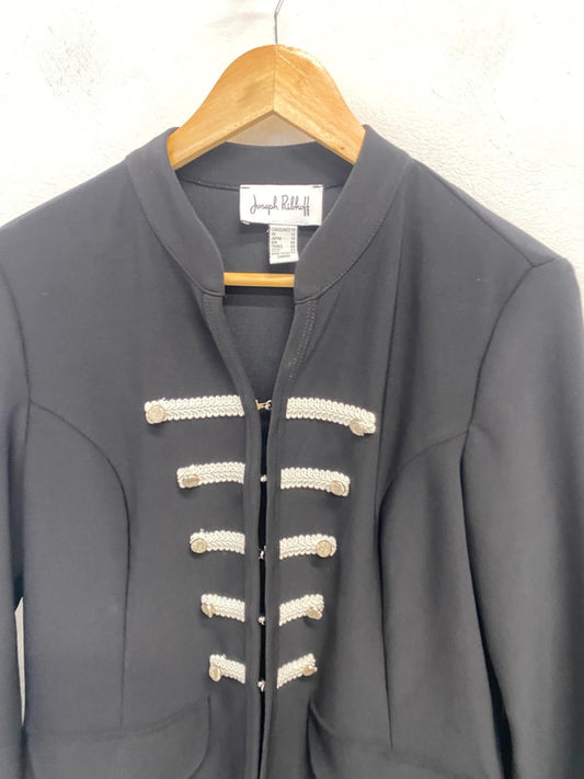 Lovely Joseph Ribkoff Black White Military Jacket UK 12  KM004